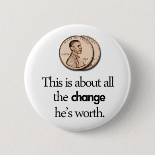 ANTI BARACK OBAMA 6 CM ROUND BADGE