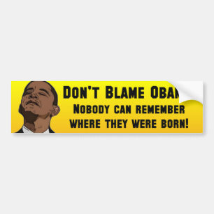 Anti Barack Obama Birther Bumper Sticker