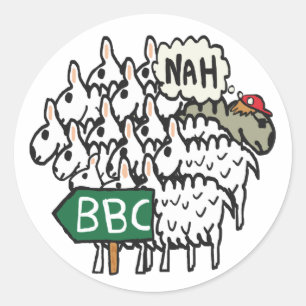 Anti BBC Classic Round Sticker