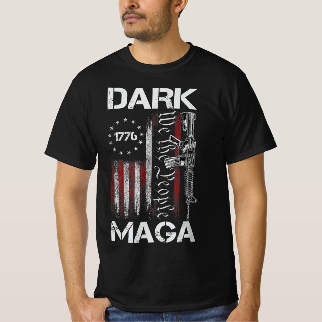 ANTI-BIDEN DARK MAGA SUPPORT TRUMP  T-Shirt (Front)