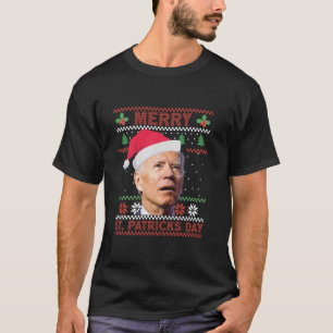 Anti Biden Merry St Patricks Day Ugly Christmas Sw T-Shirt