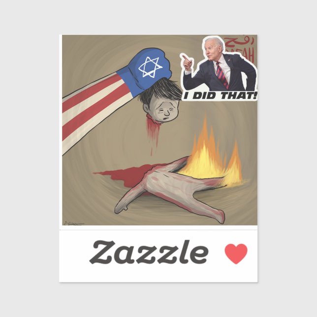 Anti biden Sticker biden genocide (Sheet)