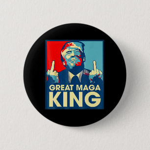 Anti Biden The Great Maga King Fun Trump Ultra Mag 6 Cm Round Badge