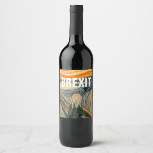 ANTI BREXIT, "The Scream" by Edvard Munch, 1893: Wine Label