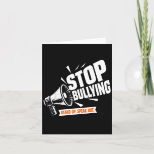 Anti bullying awareness megaphone kindness unity card