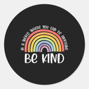 Anti-bullying Be Kind Unity Day Rainbow Kindness  Classic Round Sticker