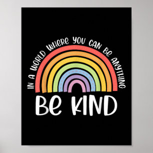 Anti-bullying Be Kind Unity Day Rainbow Kindness  Poster