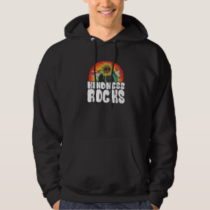 Anti Bullying Hippie Retro Teacher Rainbow Kindnes Hoodie