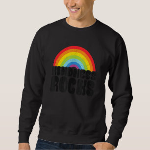 Anti Bullying Hippie Retro Teacher Rainbow Kindnes Sweatshirt