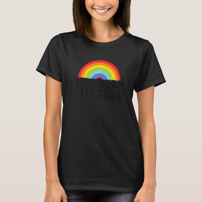 Anti Bullying Hippie Retro Teacher Rainbow Kindnes T-Shirt (Front)