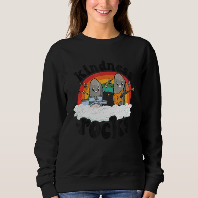 Anti-Bullying Rainbow Hippie Music Teacher Kindnes Sweatshirt (Front)