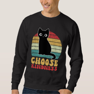Anti Bullying Rainbow Peace Kind Hippie Cat Choose Sweatshirt