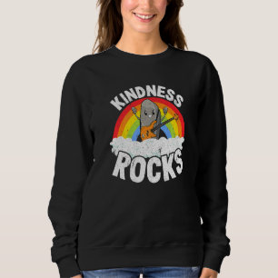 Anti Bullying Rainbow Retro Music Teacher Kindness Sweatshirt