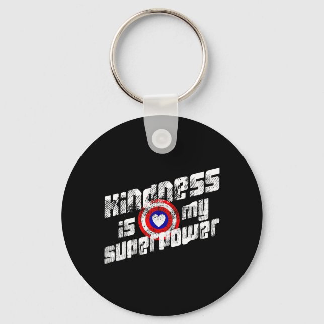 Anti Bullying Shirt Powered By Kindness Key Ring (Front)