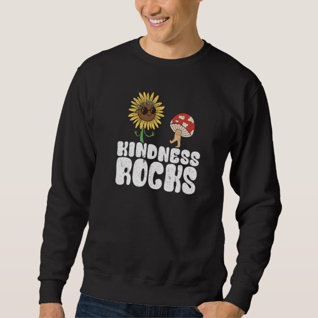 Anti Bullying Sped Teacher Hippie Sunflower Kindne Sweatshirt (Front)