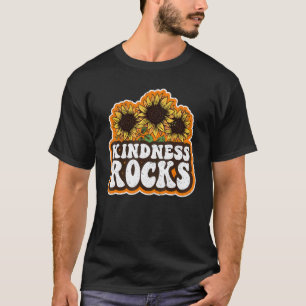 Anti Bullying Sped Teacher Hippie Sunflower Kindne T-Shirt