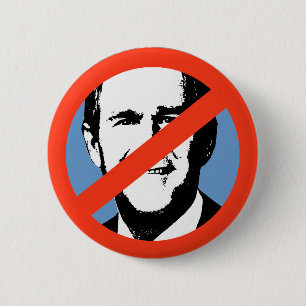 ANTI-BUSH - ANTI-George W Bush 6 Cm Round Badge