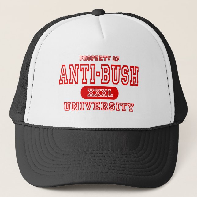 Anti-Bush University Trucker Hat (Front)