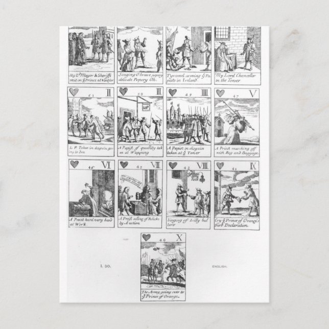 Anti-catholic playing cards commemorating (Front)