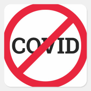 Anti COVID Square Sticker