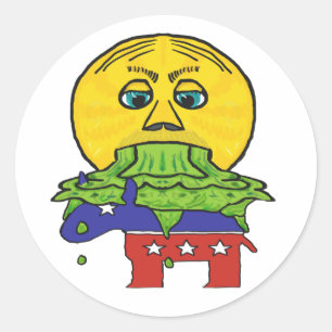 Anti Democrat Classic Round Sticker