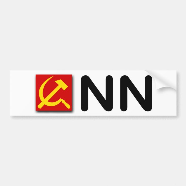 Anti Democrat “Communist News Network” sticker (Front)