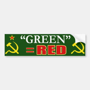anti Democrat "Green Is New Red" bumper sticker
