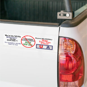 Anti Democrat Ocasio-Cortez Green New Deal Bumper Sticker
