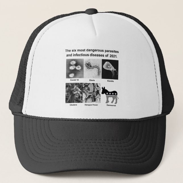 anti democrat parasite trucker hat (Front)