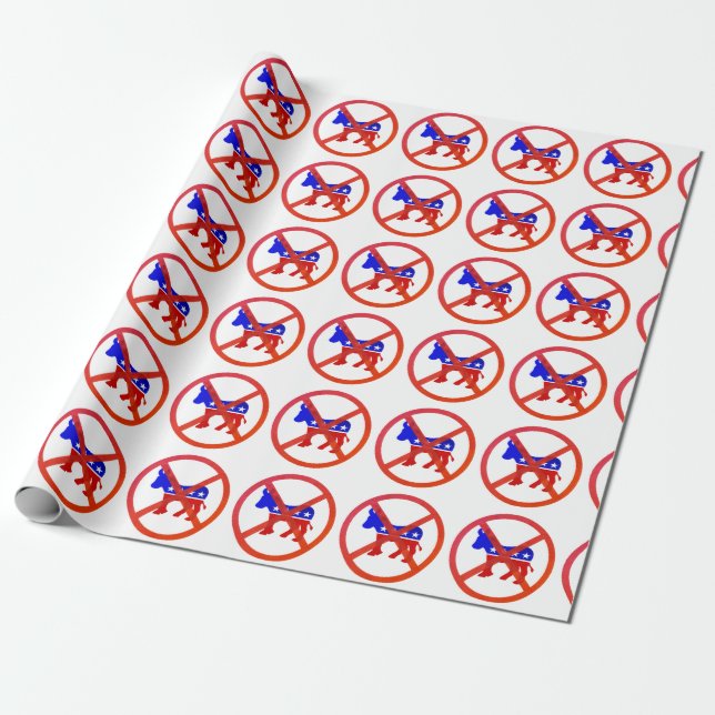 Anti-Democrat popular political Wrapping Paper (Unrolled)