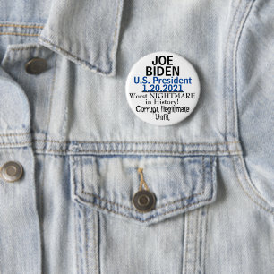 Anti Democrat President Biden EDIT Name 6 Cm Round Badge