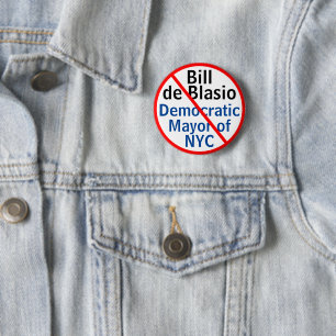 Anti Democratic Mayor de Blasio NYC EDIT Name 6 Cm Round Badge