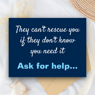 Anti Depression Suicide Prevention Postcard