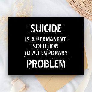 Anti Depression Suicide Prevention Postcard
