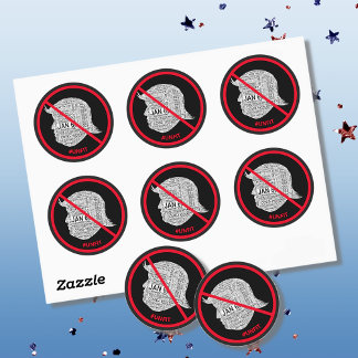 Anti-Donald-Trump Word Cloud  Classic Round Sticker