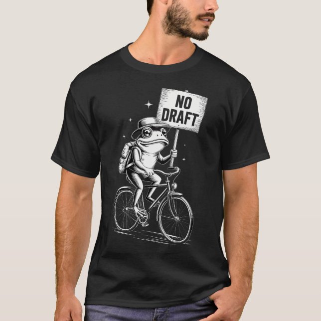 Anti Draught Selective Service No War Frog T-Shirt (Front)