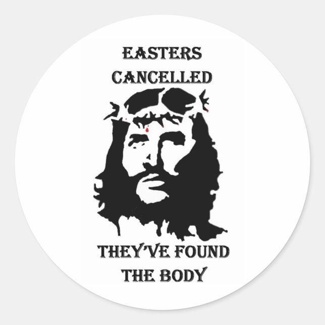 anti Easter Classic Round Sticker (Front)