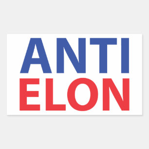 ANTI ELON RECTANGULAR STICKER
