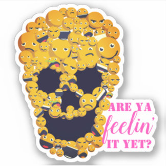 Anti emoji emoticon skull sticker