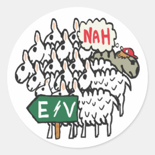 Anti EV Classic Round Sticker