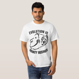ANTI-EVOLUTION Christian t-shirts, MONKEY BUSINESS T-Shirt