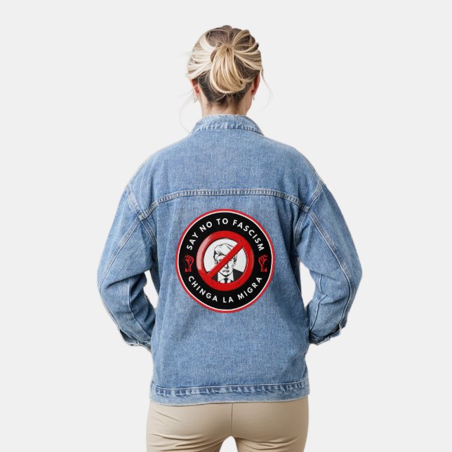 Anti-Facism Denim Jacket (Model)