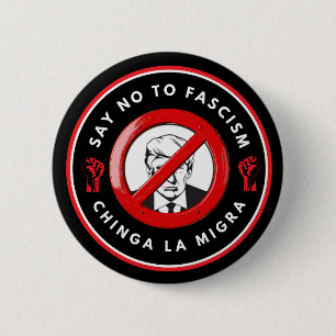 Anti-Facism Denim Jacket 6 Cm Round Badge