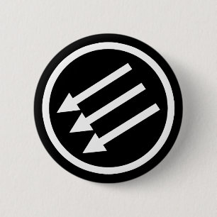Anti-Fascism White Arrows 6 Cm Round Badge