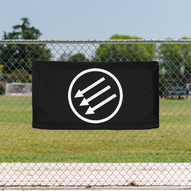 Anti-Fascism White Arrows Banner (Insitu)