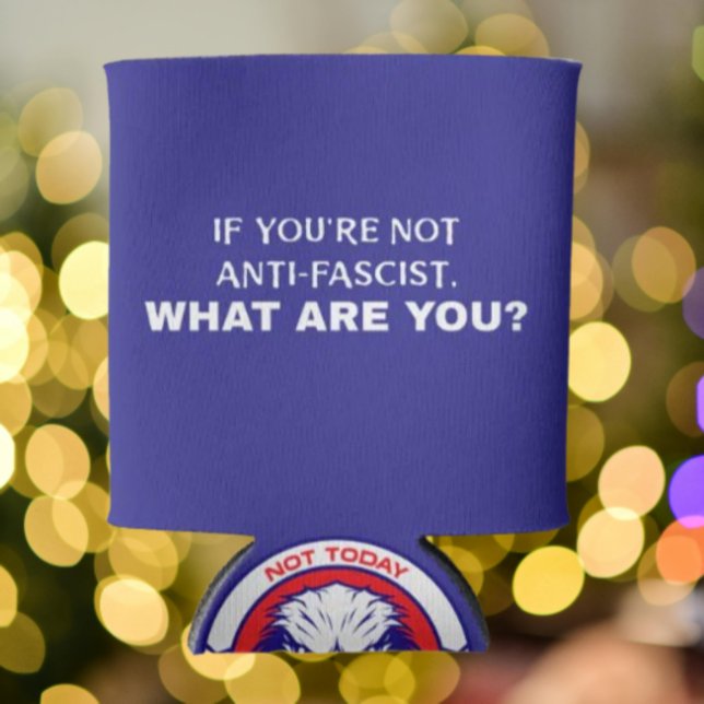 Anti-Fascist Bald Eagle Can Cooler | Patriotic (Creator Uploaded)