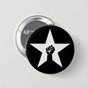 Anti-Fascist Star 6 Cm Round Badge