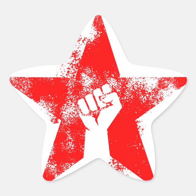 Anti-Fascist Star Sticker (Front)