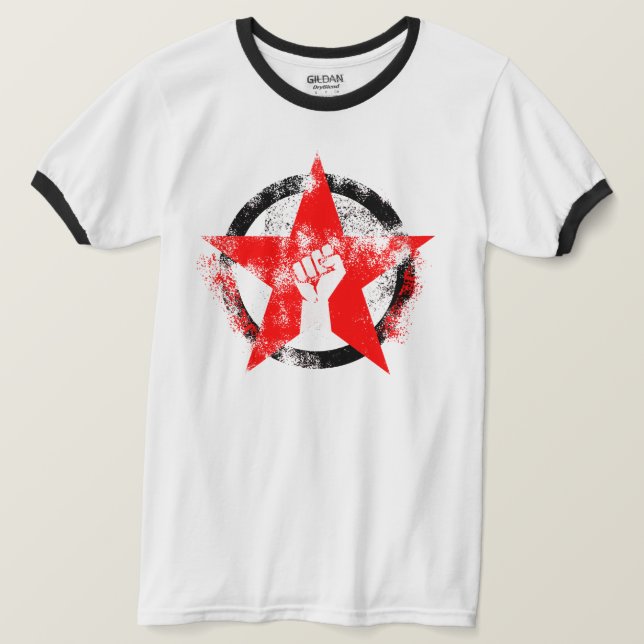 Anti-Fascist Star T-Shirt (Design Front)