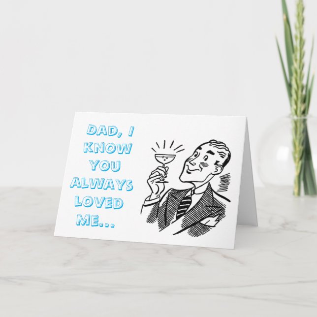 Anti Father's Day Card, bad dad family dysfunction Card (Front)